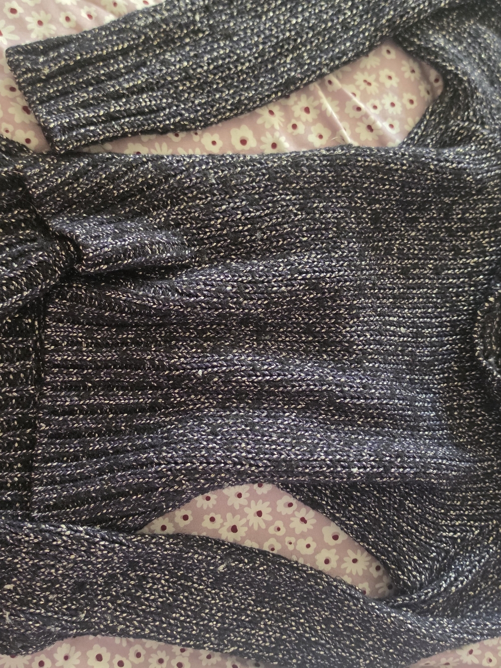 Metallic Grey Knit Sweater